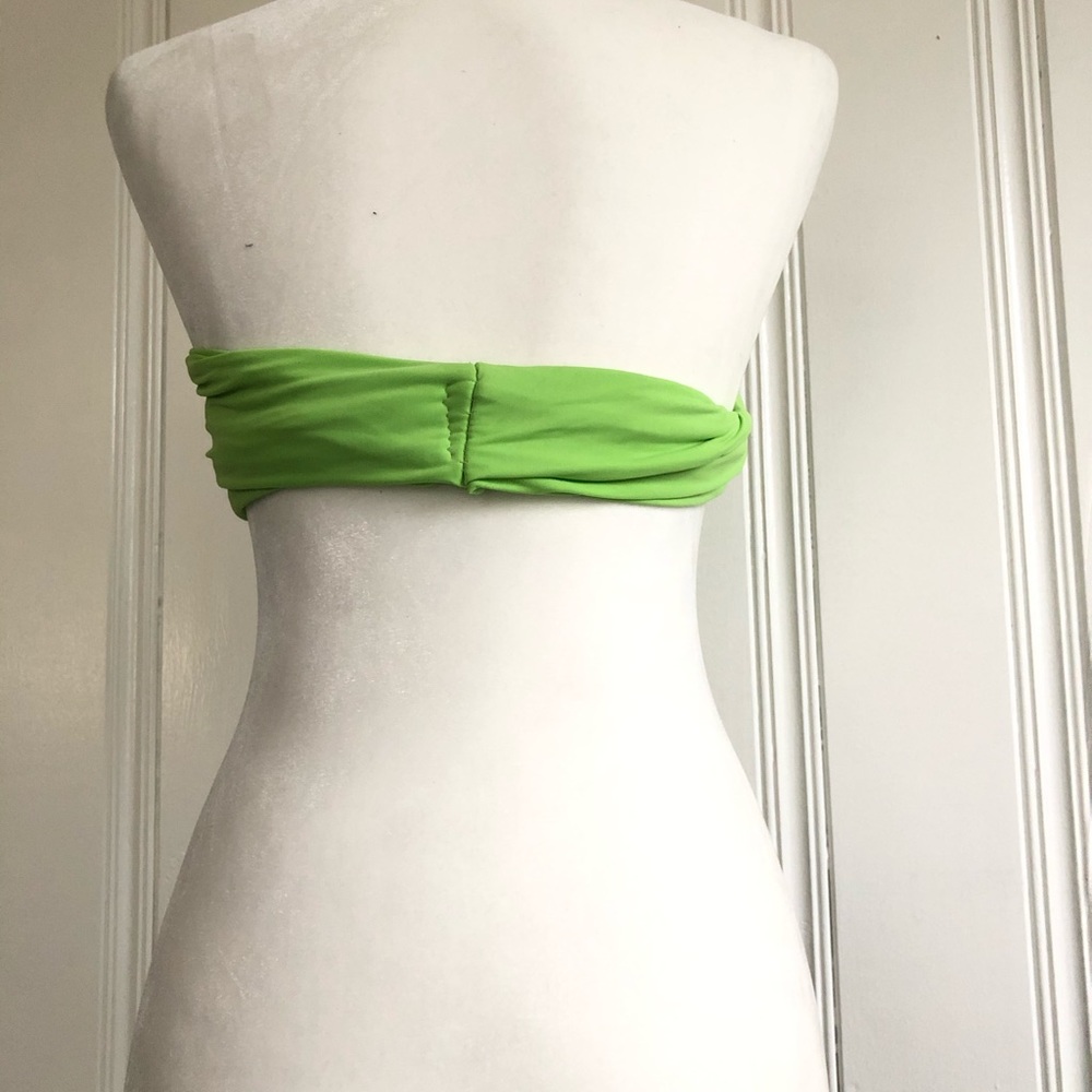 NWOT lime green bandeau top - Picture 2 of 3